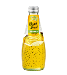 290ml glass bottle basil seed banana jucy