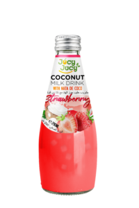 290ml glass bottle coconut milk straw