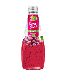 290ml glass bottle basil seed red grape
